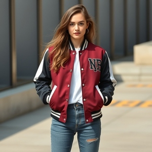Noir Varsity Letterman Veste Laine Manches En Cuir Chaud À L'intérieur Doublure En Polyester Personnalisé Chenille Patch Broderie Logo - Product Image 5