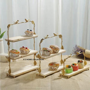 Latest Design <b>White</b> Marble Metal <b>Cake</b> <b>Stand</b> Hot Selling Handmade <b>Cake</b> <b>Stand</b> Finishes Wedding Gifts Usage - Product Image 3