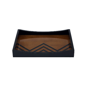 Bandeja de servicio de madera con diseño de hojas de latón AK en bandeja estándar de Color marrón oscuro al mejor precio para decoración de restaurantes y hoteles - Product Image 4