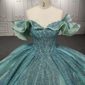 9986 Nouvelle robe de soirée longue à épaules dénudées de couleur unie pour femmes, robe de soirée brodée - Product Image 4