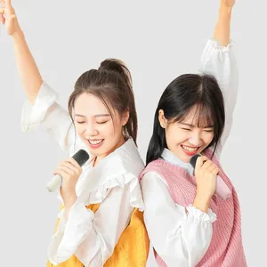 Ensemble karaoké Extralink Kids Mini avec enceinte LED, 2 micros, Bluetooth, AUX, lecteur de carte SD, RGB, bleu - Product Image 4