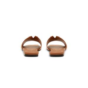 Sandales plates légères en cuir à enfiler pour les stations balnéaires - Product Image 3