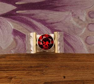 2025 grenat naturel 10mm lunette réglage solide 925 en argent Sterling femmes éternité bague Vermeil bijoux fins pour mariage noël - Product Image 6