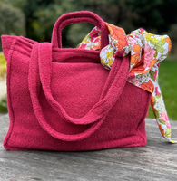 Sac à main éponge de grande capacité de luxe personnalisable sac de plage en éponge recyclé sac fourre-tout en tissu éponge pour les femmes