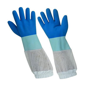 2025 haute qualité vache mouton chèvre Grain cuir apiculture gants manches longues fermeture élastique toile manchette pour apiculteurs OEM - Product Image 1