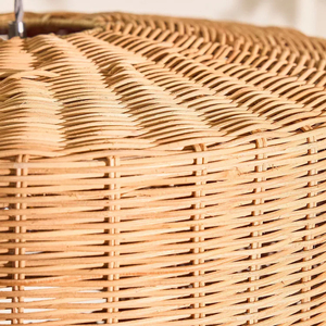 Lámpara colgante de ratán redonda hecha a mano, lámpara de techo de mimbre tejido Natural para cafetería, restaurante o decoración acogedora del hogar - Product Image 4