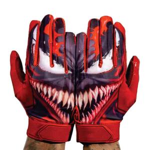 Guantes de Receptor de Fútbol Americano Personalizados de Cuero Sintético con Impresión de Logotipo Personalizado para el Cliente - Product Image 5