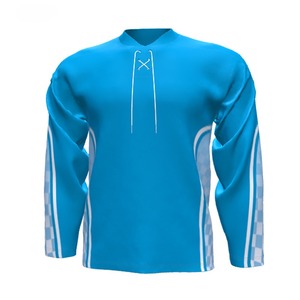 Venta al por mayor logotipo personalizado sublimación impresa ropa de hockey 100% poliéster secado rápido transpirable jóvenes adultos camiseta de hockey sobre hielo - Product Image 3