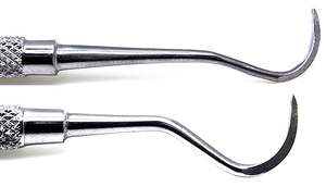 Grue dentaire Kaplan détartreur greffage lame incurvée Double extrémité Instruments d'implant chirurgical - Product Image 3