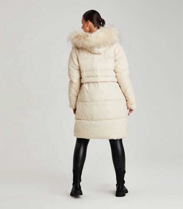 Veste parka matelassée à col montant en fausse fourrure blanche sur mesure en gros, hiver 2023, nouvelle tendance de la mode, dernier design - Product Image 4