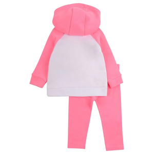 Meilleure qualité de survêtement pour filles deux pièces enfants pull à capuche deux tons couleurs confortable tissu doux respirant décontracté - Product Image 6