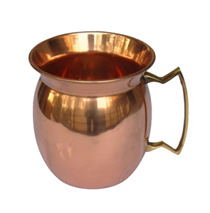 Handmade Pure Copper <b>Mug</b> with Brass Handle Unique Design Healthy Drinkware - Product Image 1