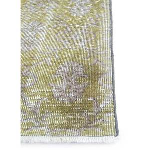 Tapis en laine verte vintage fait main, grand motif abstrait bohème pour entrée, salon ou couloir - Pae-2328 - Product Image 4