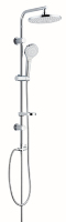 Ensemble de colonne de douche en acier inoxydable 304 pour projets d'appartements (OEM/ODM), sans robinetterie, avec inverseur entièrement en cuivre et flexible en acier inoxydable 201