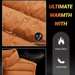 Chaleco Acolchado de Plumón de Pato Personalizado para Hombre, Ligero, con Protección UV, Cálido, con Bolsillos Empacables para el Invierno - Product Image 4