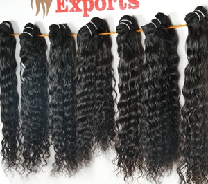 Vente en gros de 100% mèches vierges de cheveux humains indiens noirs de meilleure qualité avec des vagues profondes et lâches - Product Image 5
