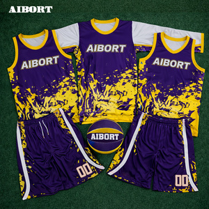 艾伯特工厂直销流行透气运动吸湿排汗轻质训练队篮球球衣 - Product Image 5