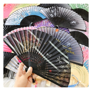 ABANICO DE MANO DE BAMBÚ ESTILO VINTAGE-CLÁSICO Y ELEGANTE-PERFECTO PARA BODAS Y FIESTAS-DESCUENTOS POR PEDIDOS A GRANEL - Product Image 2