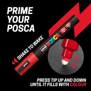 Pennarelli Uni Posca, 5M, Pennarelli Acrilici Medi, Consigliati dagli Artisti per Regali, Tessuti, Metallo, Vetro, <span class=keywords><strong>Legno</strong></span> e Tela - Product Image 4