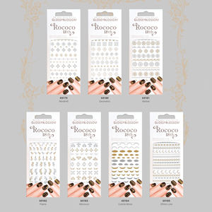 Rococo-pegatinas de lujo para uñas, lunas de lujo profesionales de oro y plata, línea de aluminio, punto de decoración 3d en relieve, Corea, oem odm 18th #69184 - Product Image 5