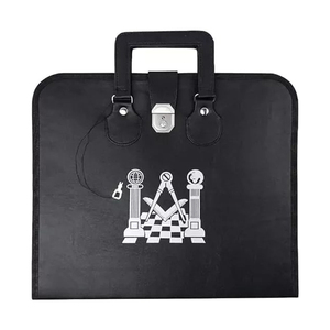 Masonic Regalia MM/WM and Provincial Apron case Printed Pavement Pillars Logo Masonic High Quality Custom Made Apron Briefcase - Product Image 1