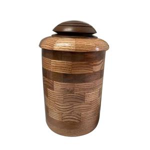 Calidad estándar Cenizas de madera para adultos Urnas funerarias Cuerpo humano Cenizas Acabado de nuez Recuerdo Cenizas Urnas de cremación conmemorativas - Product Image 1