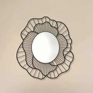 กระจกติดผนังโลหะแบบทันสมัยดีไซน์ดอกไม้ทำมือกระจกกาวคุณภาพสูงสำหรับงานแต่งงาน - Product Image 5