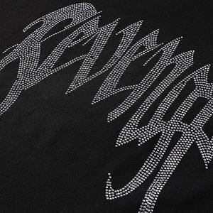 T-shirt pour homme élégant, de haute qualité, respirant, personnalisé, décontracté, à manches courtes, surdimensionné, 100% coton, avec strass, lavé à l'acide - Product Image 4