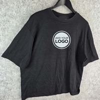 T-shirts en coton AIRism chemises grandes et hautes pour hommes L-5XL surdimensionné coton col rond sonnerie lâche solide t-shirt surdimensionné t-shirts