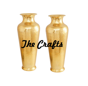 Jarrón de Flores de Metal Martillado Color Dorado para Decoración de Mesa de Restaurante, Jarrones Decorativos a Precios Competitivos - Product Image 1