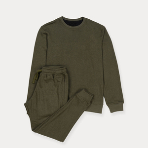 Ensemble deux pièces personnalisé pour hommes, sweat à capuche surdimensionné et bas actif, survêtement de jogging en polaire, tenue de sport personnalisable OEM - Product Image 4