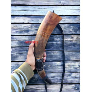 Corne naturelle soufflée de style viking pour les clubs à thème et la décoration intérieure Agate - Product Image 3