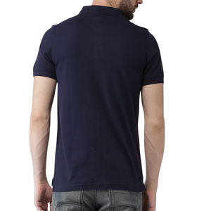 Polo pour homme bleu marine à manches courtes, décontracté, élégant, confortable, haut de sport de haute qualité, tissu respirant, à porter tous les jours - Product Image 2