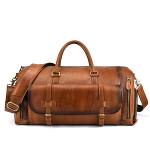 Bolsa de Viaje de Cuero de 51 cm, Bolsa de Fin de Semana con Cierre de Cremallera, Bolsa de Viaje Duradera de Cuero Genuino para Hombre y Mujer - Product Image 2
