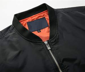 แจ็กเก็ตหนังสำหรับฤดูหนาวคุณภาพพรีเมี่ยมสำหรับทุกเพศสไตล์เบสบอลใหม่พร้อมโลโก้ปักตามสั่งผ้าฝ้ายถัก - Product Image 4