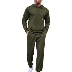 Conjunto Deportivo de Felpa de Algodón Estilo Urbano, Conjunto Deportivo Informal con Efecto Desgastado, Personalizado, Grueso, para Hombre, 100% Algodón - Product Image 1