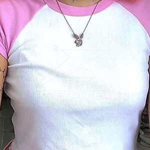 Top corto de diseño hecho de material suave para mujer, manga corta, transpirable y fácil de combinar con cualquier atuendo - Product Image 6