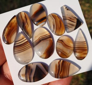 Montana Agate Natural High Quality Smooth Cabochon Customizable Fine Jewelry <b>Creation</b> Earthy Pattern <b>Beauty</b> Timeless Classic - Product Image 3