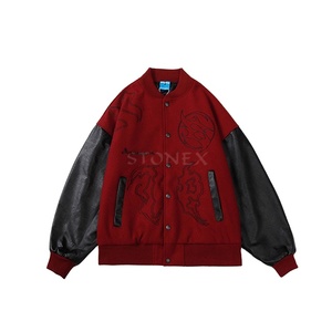 แจ็กเก็ต2024สำหรับผู้ชายขนาดพลัสไซส์เสื้อแจ็กเก็ตความหลากหลายในฤดูหนาวมีตัวอักษรแบบเรียบโลโก้ตามสั่ง - Product Image 1