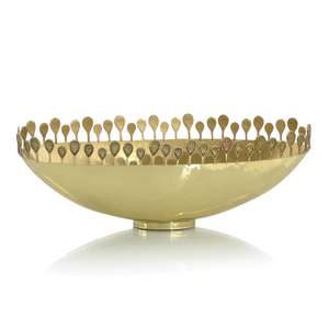 ชามธรรมชาติสำหรับตกแต่งโต๊ะ,ถ้วยเสิร์ฟผักผลไม้ดีไซน์แฮนด์เมดชุบนิกเกิลทรงตามสั่ง - Product Image 3