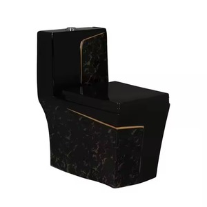 Ustensiles sanitaires décoratifs modernes, double chasse d'eau, commode de toilette, bol une pièce en céramique pour hôtels, villas, toilettes. - Product Image 5