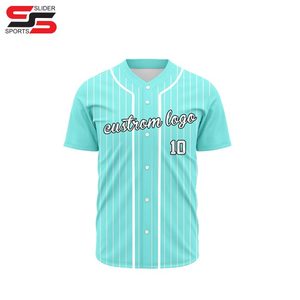 Sudadera de uniforme de béisbol con sublimación de calor malla impresa transpirable hombres bordado personalizado Jersey de béisbol - Product Image 1