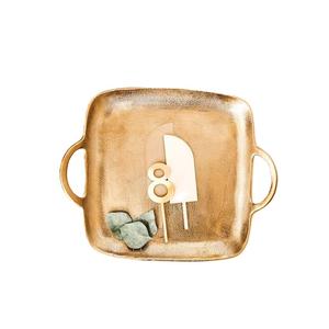 Vente fraîche Plateau de service traditionnel en métal et aluminium parfait pour les rituels de mariage et les célébrations du festival - Product Image 5