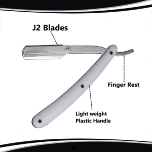 Men's 6.5\" Stainless Steel Manual Shaver With Leather Pouch Disposable Straight Edge Razor for Barbershop and Salon Use - Product Image 5