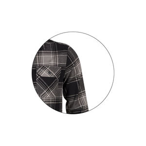 Vente en gros Vêtements de ville respirants noir blanc pour homme Chemises en flanelle décontractées Oem personnalisées Chemises à carreaux 100% coton pour homme - Product Image 4