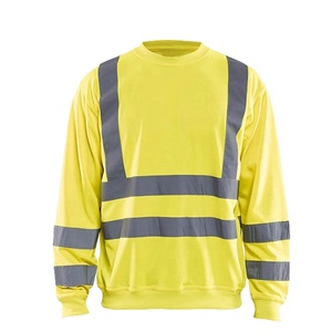 Sudadera de Seguridad Reflectante Impermeable de Alta Visibilidad con Logotipo Personalizado ANSI Clase 1 100% Algodón Manga Larga Ropa de Trabajo - Product Image 1