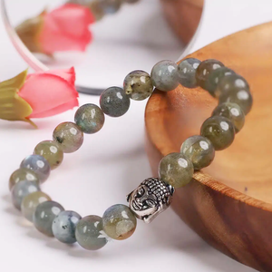 Perles de Bouddha en Labradorite Polie de Haute Qualité, Pierres Rondes, Bijoux de Mode en Pierres Précieuses pour Hommes et Femmes, Cadeau Énergétique - Product Image 4