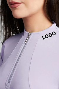 Mujer Equitación Ropa al aire libre Manga larga Cremallera Poliéster Capa base Transpirable Camisa Ecuestre para mujer - Product Image 4