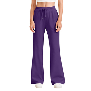 Pantalones Deportivos Anchos de Mujer al por Mayor, de Algodón Transpirable con Forro Polar, Cintura Alta con Cordón Ajustable, Estilo Casual para Mujer - Product Image 6