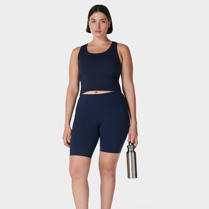 2025 verano personalizado de alta calidad cintura elástica Mujer Pantalones cortos deportes gimnasio Yoga pantalones cortos para mujeres hechos en Pakistán servicio OEM - Product Image 4